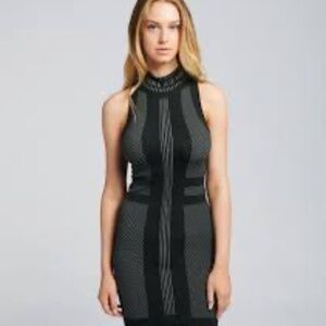 Nike XS Air Seamless High Neck Monogram Dress In Black